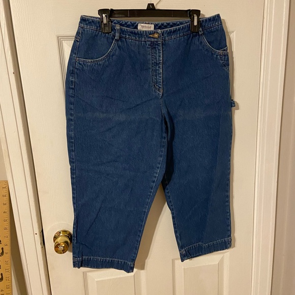 Westbound Dark Blue Cropped Women's Jeans - Picture 1 of 5